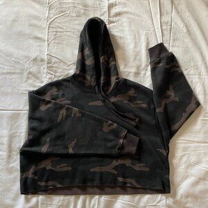 Cropped Camo Hoodie